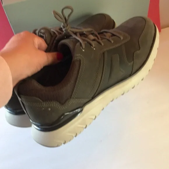 Rockport Mens PulseTech Sport Ubal Sneakers  Size 9.5 Wide Olive & Brown - Picture 5 of 15